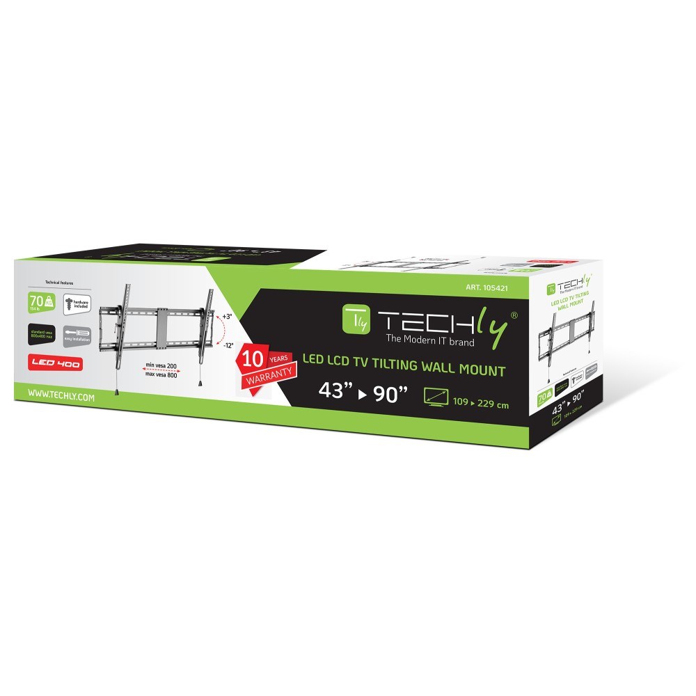 Zidni nosač za TV TECHLY ICA-PLB 590 (43"- 90", do 70 kg, nagib -12 - 3°)-6