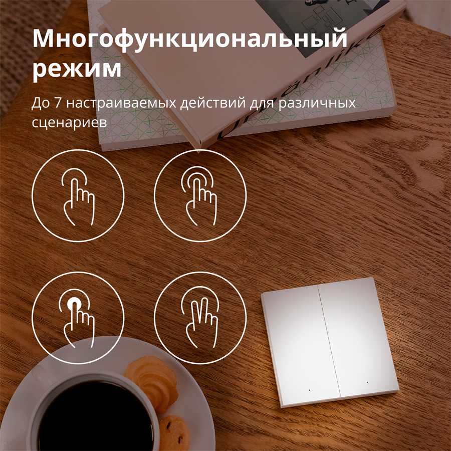 Aqara Wireless Remote Switch H1 (double rocker): Model: WRS-R02; SKU: AR009GLW02-34