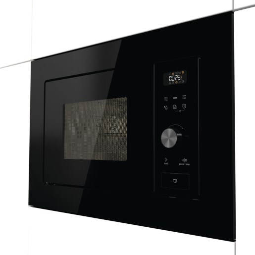 Ugradbena mikrovalna pećnica GORENJE BM201AG1BG, 20L, 800W, Grill, Crna
