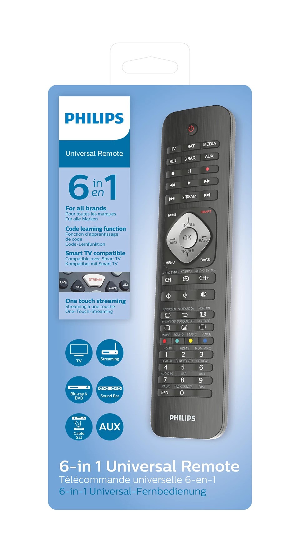 Univerzalni daljinski upravljač PHILIPS SRP5016/10 (6-u-1)