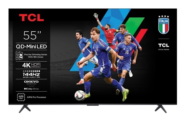 TV TCL Premium QD-MiniLED 55C6K Google TV (139 cm, 4K UHD, Dolby Vision IQ, HDR10+, 2.1 ONKYO, Smart TV)