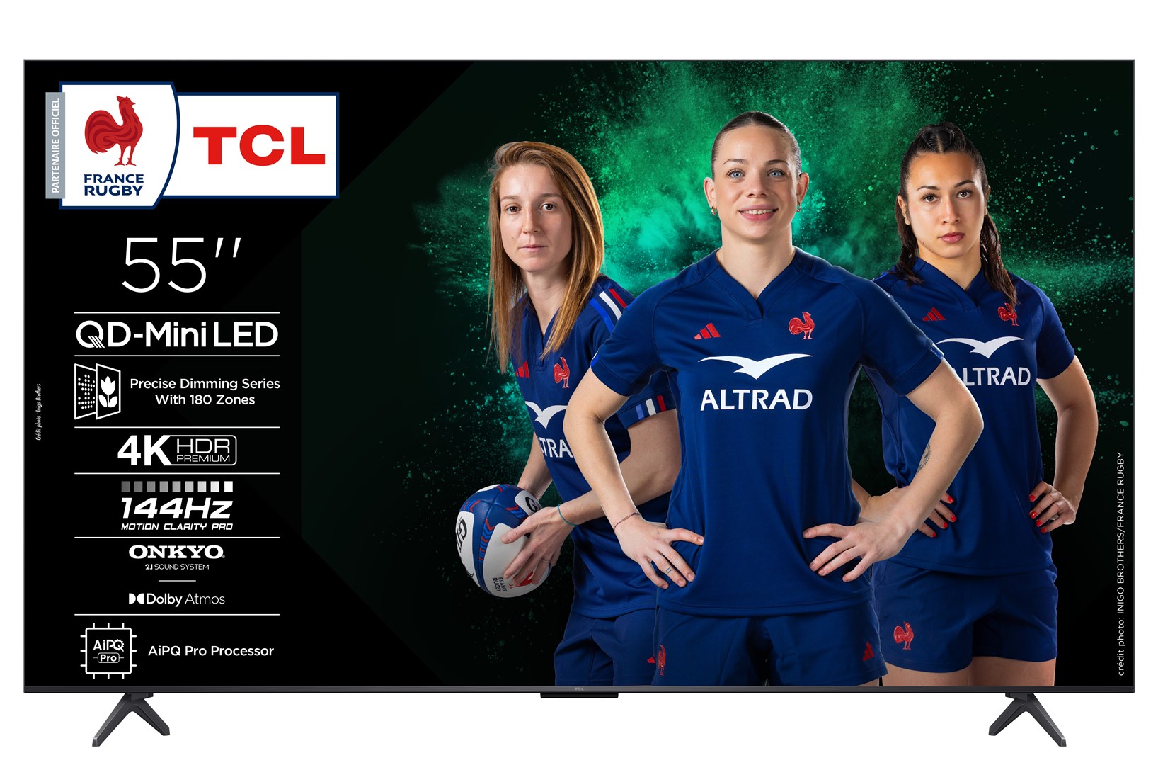 TV TCL Premium QD-MiniLED 55C6K Google TV (139 cm, 4K UHD, Dolby Vision IQ, HDR10+, 2.1 ONKYO, Smart TV)-1