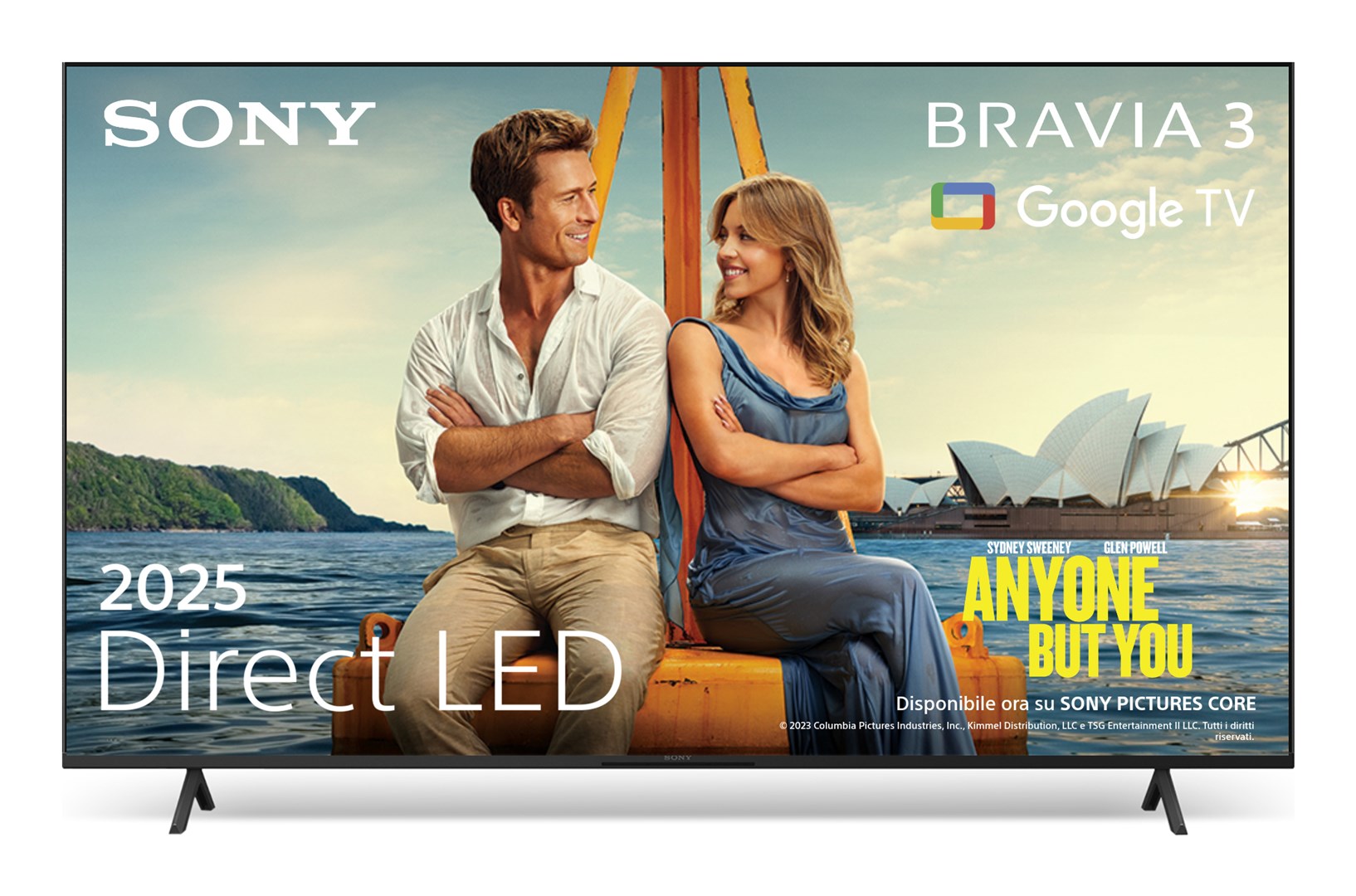 TV SONY Bravia Direct LED K-43S3 Google TV (109.2 cm, 4K UHD, HDR10, Dolby Atmos, Smart TV)-0