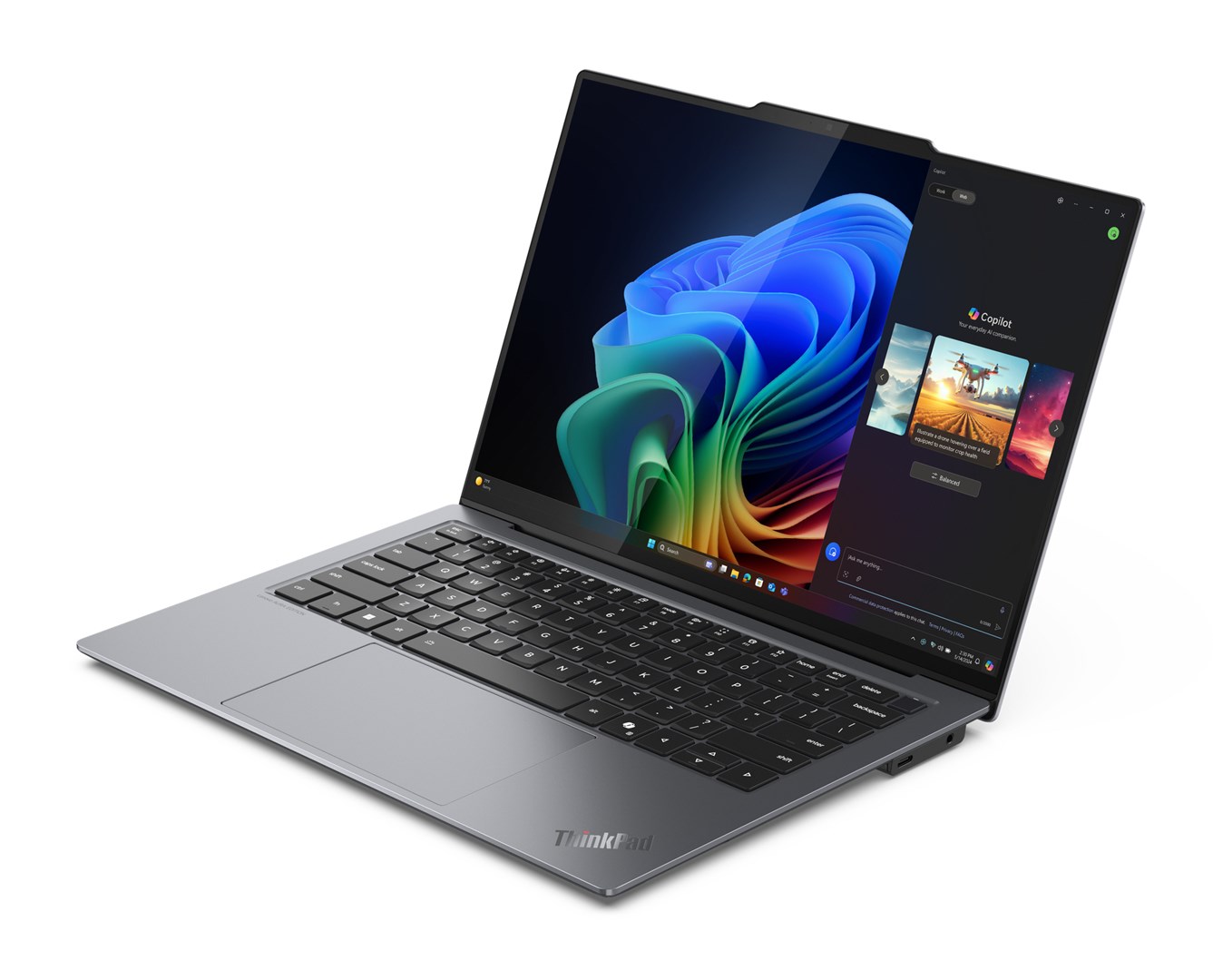 Laptop LENOVO ThinkPad X9-14 Gen 1 Copilot+ PC (14" 2.8K, Intel Core Ultra 7, 32 GB RAM, 1 TB SSD, Wi-Fi 7, Windows 11 Pro, engleska tipkovnica, siva) – internacionalna non HR tipkovnica-3