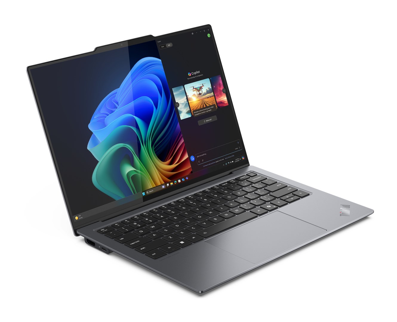 Laptop LENOVO ThinkPad X9-14 Gen 1 Copilot+ PC (14" 2.8K, Intel Core Ultra 7, 32 GB RAM, 1 TB SSD, Wi-Fi 7, Windows 11 Pro, engleska tipkovnica, siva) – internacionalna non HR tipkovnica-4