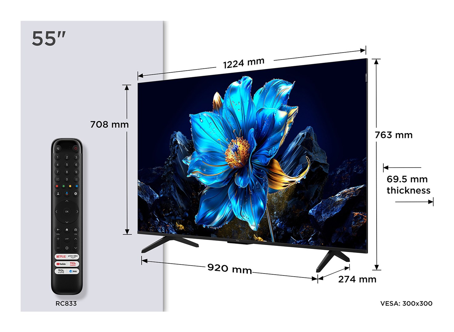 TCL P79K 55P79K TV 139.7 cm (55") 4K Ultra HD Smart TV Wi-Fi Metallic 430 cd/m²-1