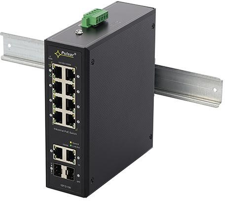 Industrijski PoE Switch PULSAR ISFG108 (8x PoE Gigabit, 2x SFP, 240W, DIN)-0