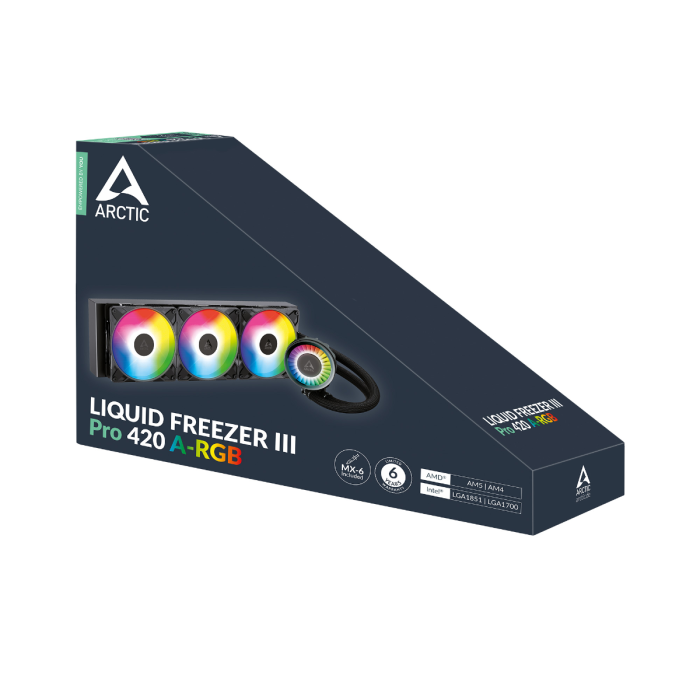 Vodeno hlađenje ARCTIC LIQUID FREEZER III PRO 420mm A-RGB (za INTEL/AMD procesore, 800–2800 vrt/min, 12x A-RGB Gen2 LED diode, 3x P14 Pro A-RGB ventilator)-4