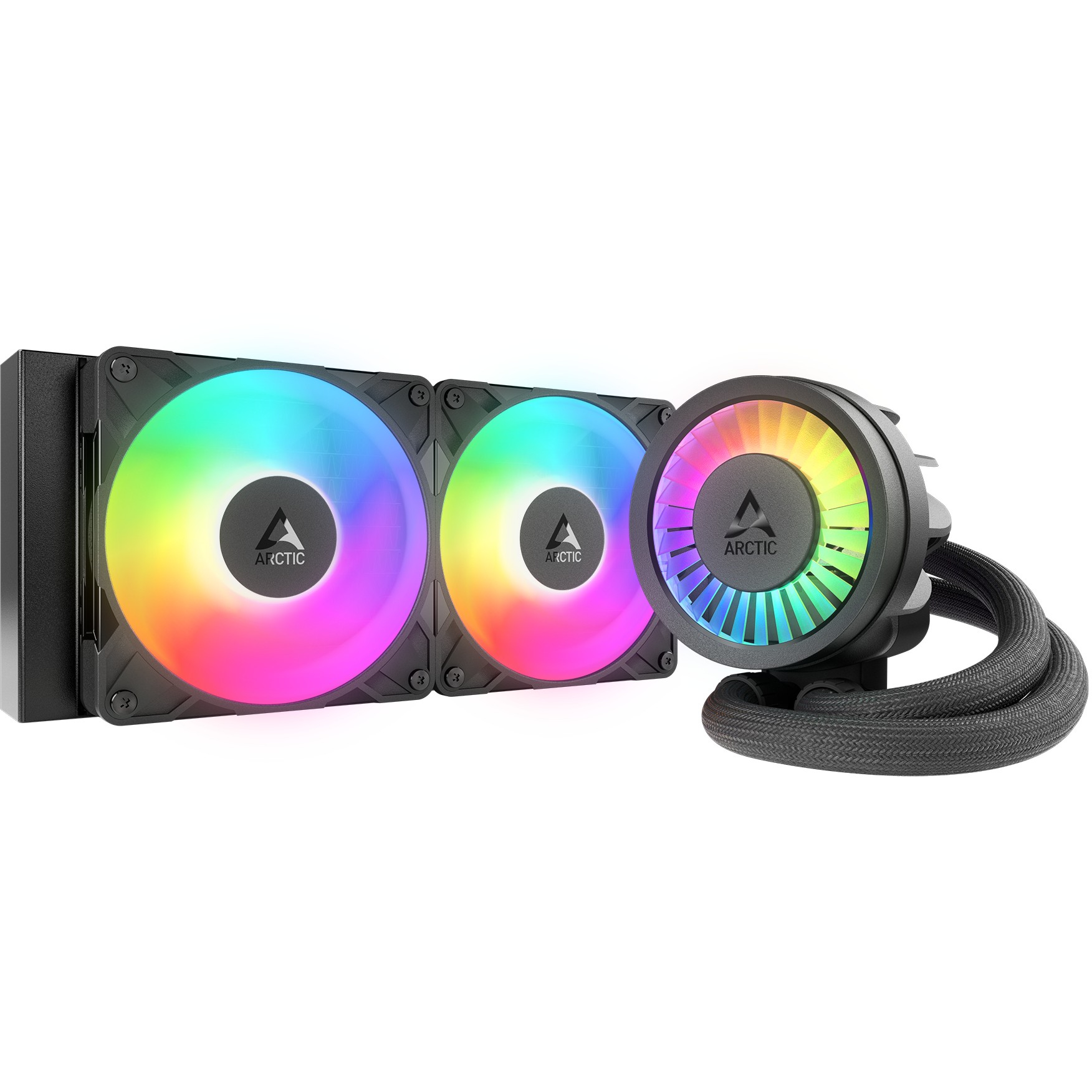 Vodeno hlađenje ARCTIC LIQUID FREEZER III PRO 240mm A-RGB (za INTEL/AMD procesore, 800–2800 vrt/min, 12x A-RGB Gen2 LED diode, 2x P12 Pro A-RGB ventilatora)-11