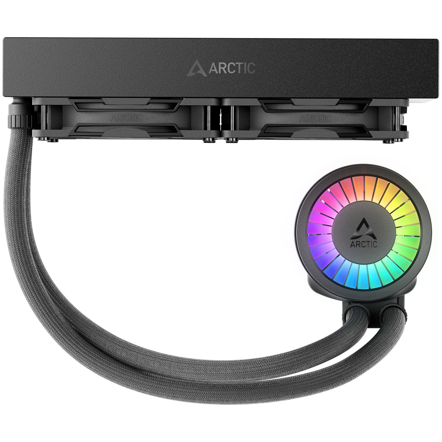 Vodeno hlađenje ARCTIC LIQUID FREEZER III PRO 240mm A-RGB (za INTEL/AMD procesore, 800–2800 vrt/min, 12x A-RGB Gen2 LED diode, 2x P12 Pro A-RGB ventilatora)-13