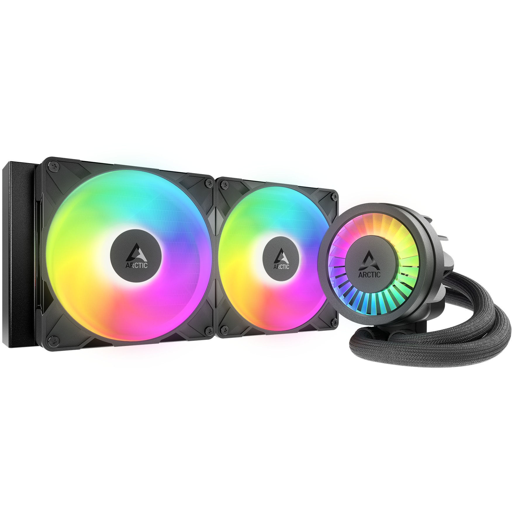 ARCTIC LIQUID FREEZER III PRO 280mm A-RGB vodno hlađenje za INTEL/AMD procesore (bakrena ploča, mikro rezkana rebra, 2x P14 Pro A-RGB ventilator, 400–2500 vrt/min)-5