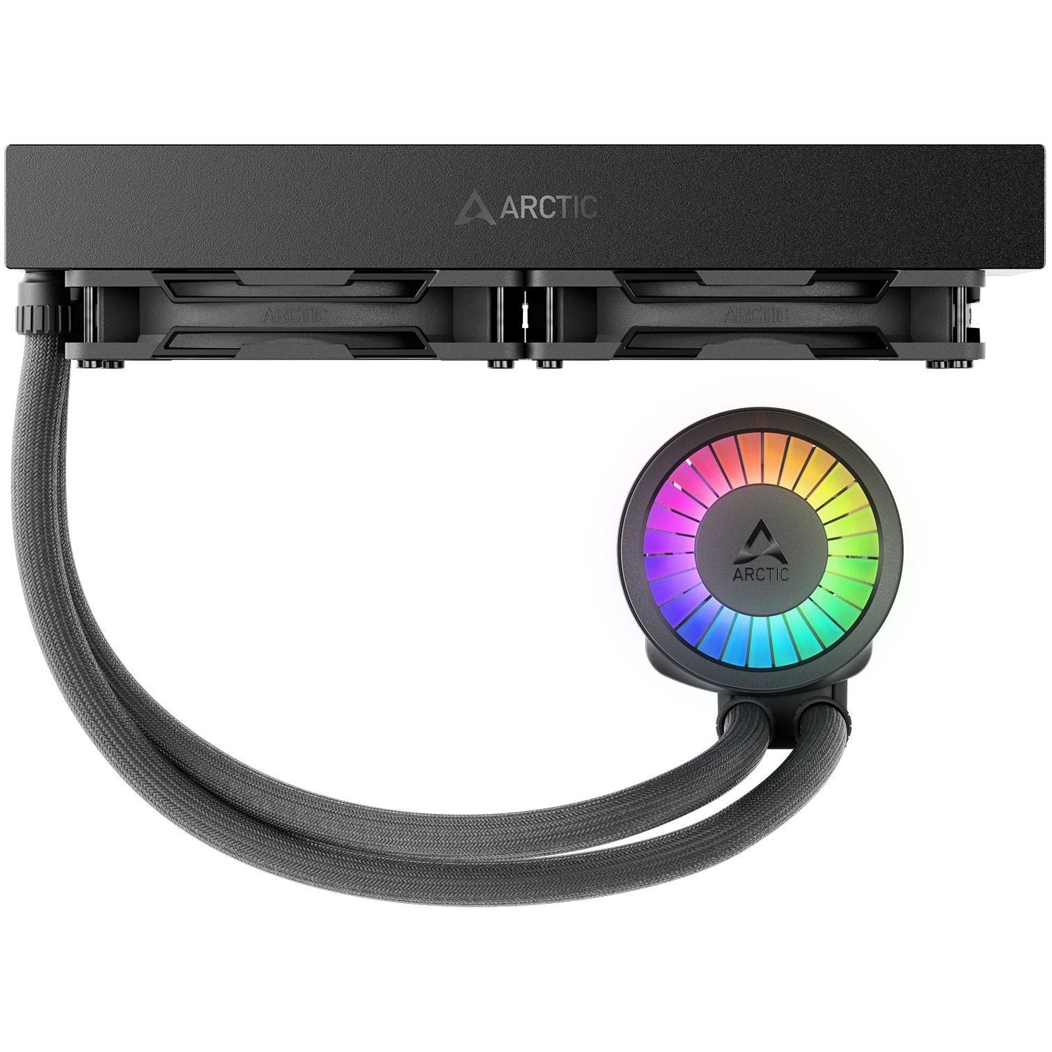 ARCTIC LIQUID FREEZER III PRO 280mm A-RGB vodno hlađenje za INTEL/AMD procesore (bakrena ploča, mikro rezkana rebra, 2x P14 Pro A-RGB ventilator, 400–2500 vrt/min)-8