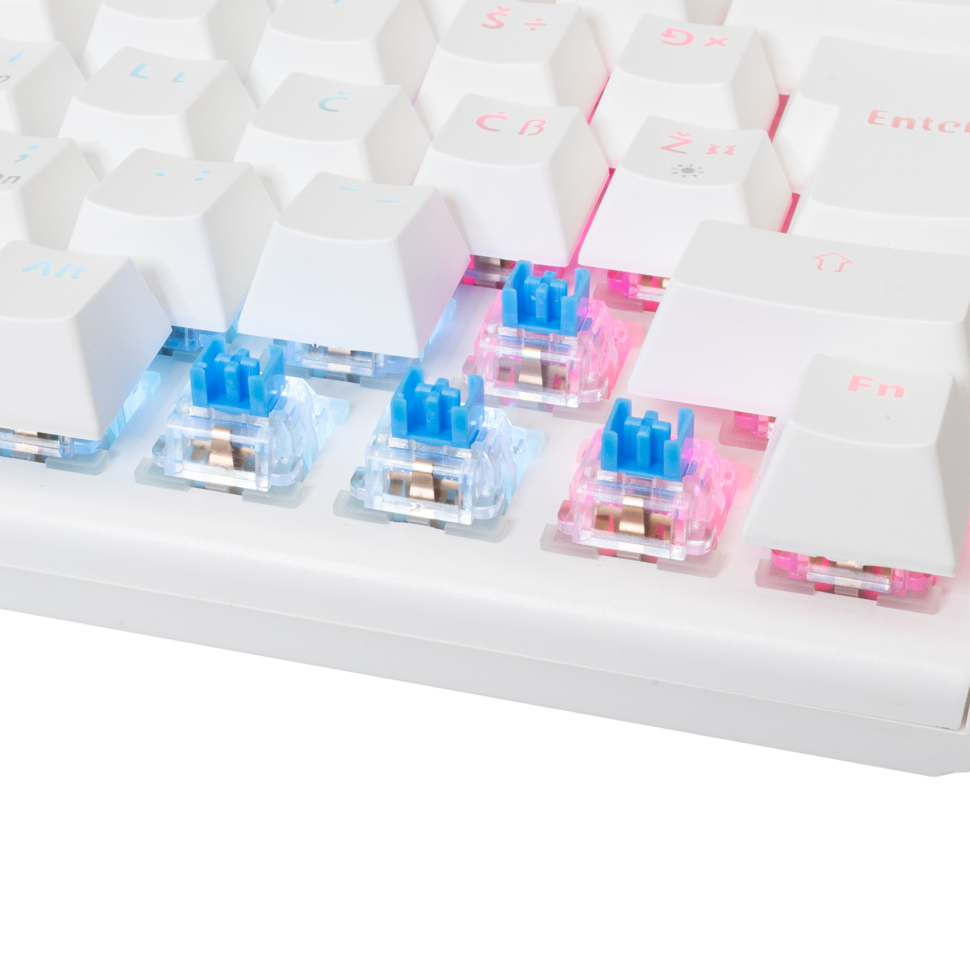 White Shark KEYBOARD GK-002222V2 WAKIZASHI-2 / White HR-BLUE.SW-17