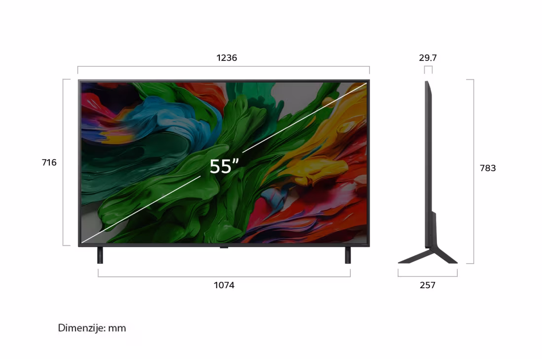 TV LG 55QNED85A3C.AEU (QNED, 4K UHD, 55", Smart TV, DVB-T2/T,C, S2/S)-0