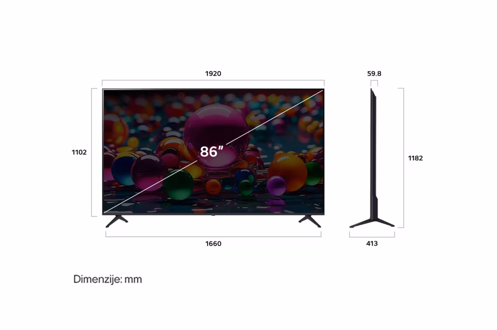 TV LG LED 86UA75006LA.AEUQ 86" (218 cm, 4K UHD, HDR10 Pro, AI Sound Pro, Smart TV)-7