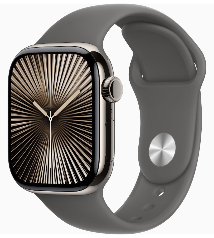 Pametni sat APPLE Watch Series 10 GPS + Cellular 42mm Natural Titanium / Rock Gray Sport Band M/L - MWXE3QC/A-0