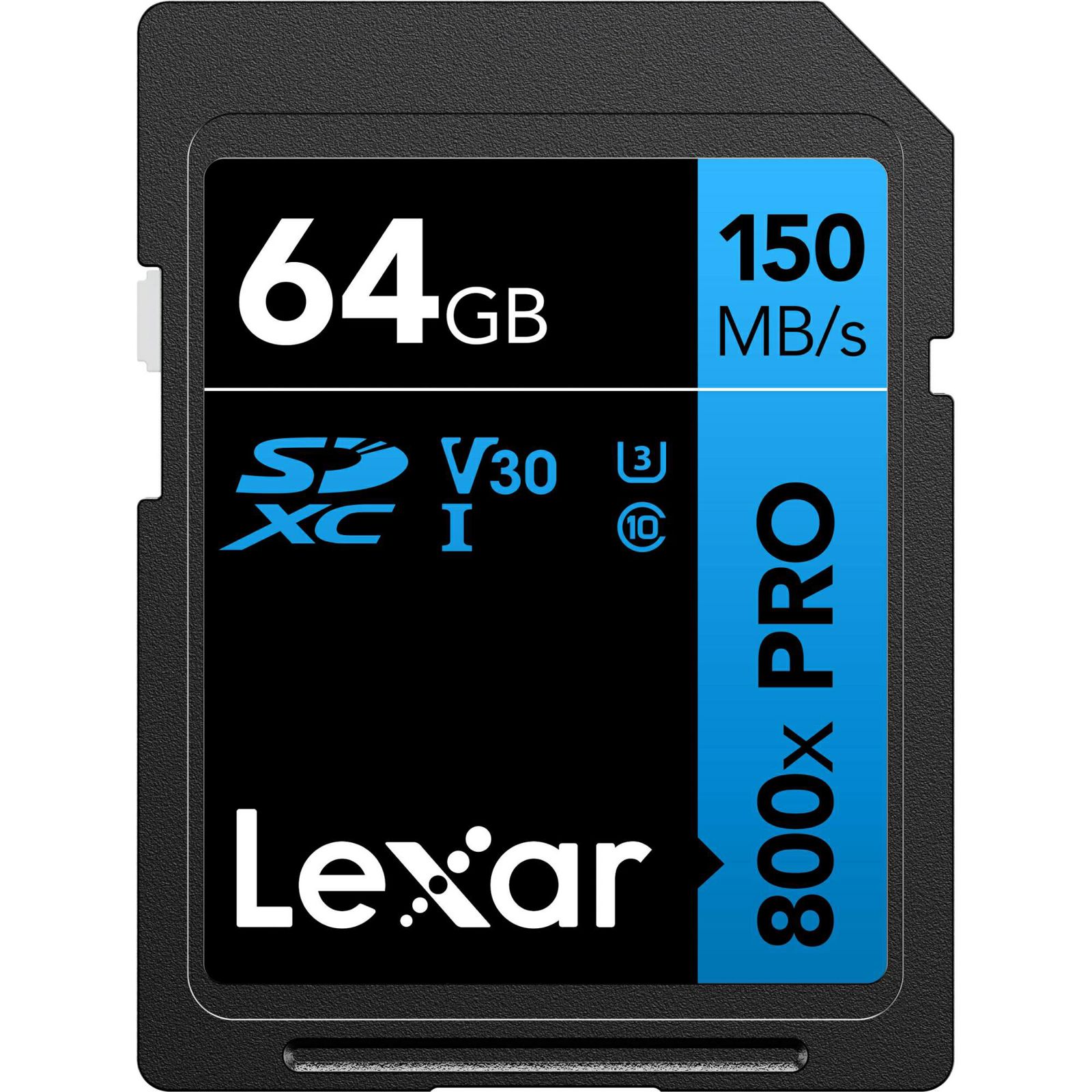Memorijska kartica LEXAR 64 GB Professional 800x Pro SDXC™ UHS-I cards,  up to 150MB/s read, C10 V30 U3
