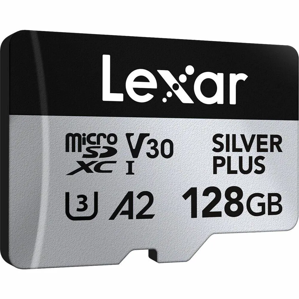 Memorijska kartica LEXAR 128 GB  High-Performance Silver Plus microSDXC™ UHS-I, up to 205MB/s read 150MB/s write C10 A2 V30 U3,with adapter-1