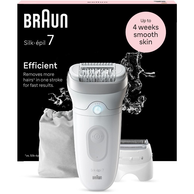 Epilator BRAUN Silk-épil 7 7-041 (Siva, Bijela)