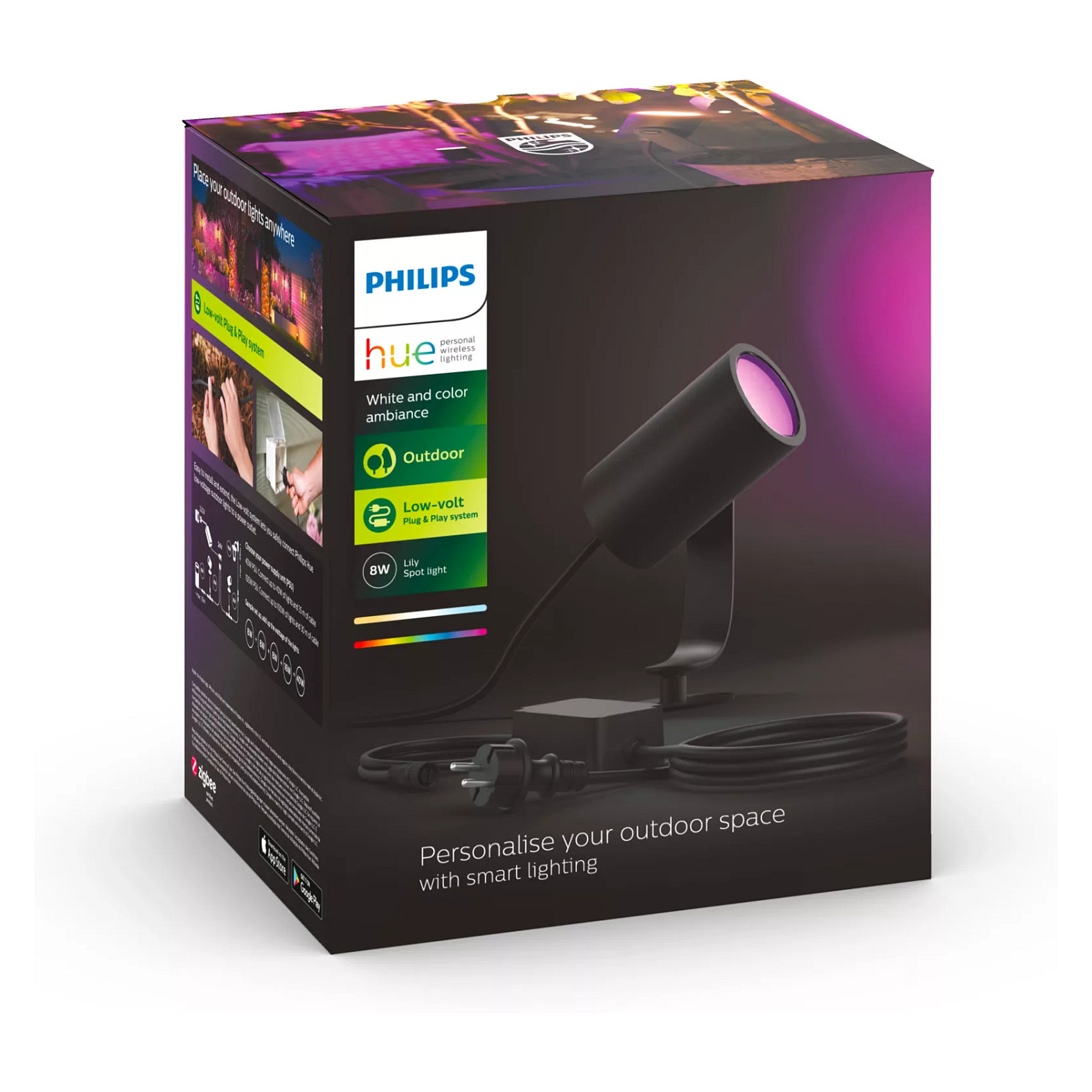 Vanjska rasvjeta PHILIPS Hue Lily (3 reflektora, osnovni set)-7