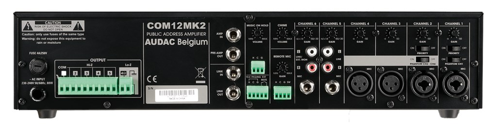 Audio pojačalo AUDAC COM12MK2 (Performance/stage, Crno)-1