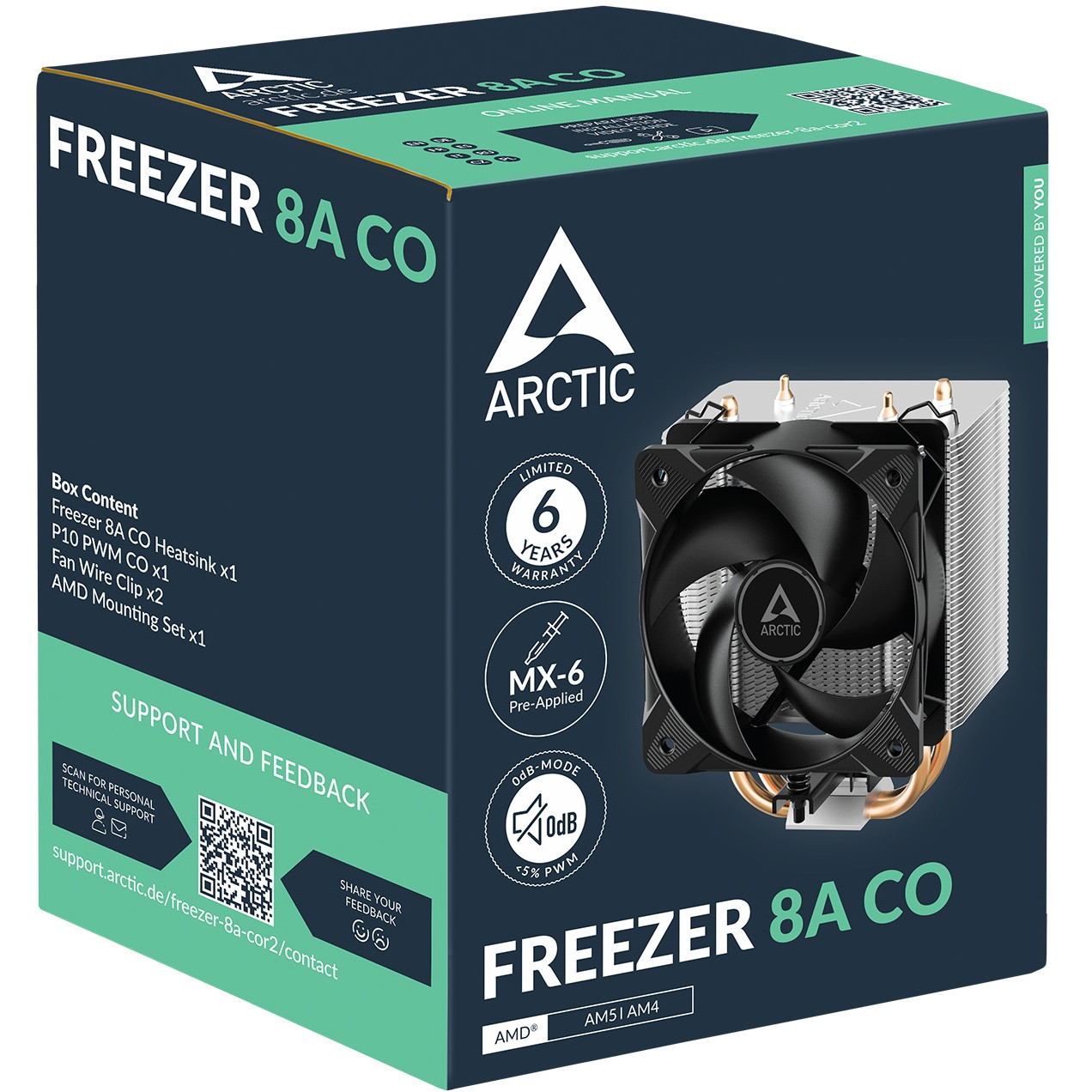CPU hladnjak ARCTIC Freezer 8A - CO (za kontinuirani rad, kompaktan, za AMD procesore)-6