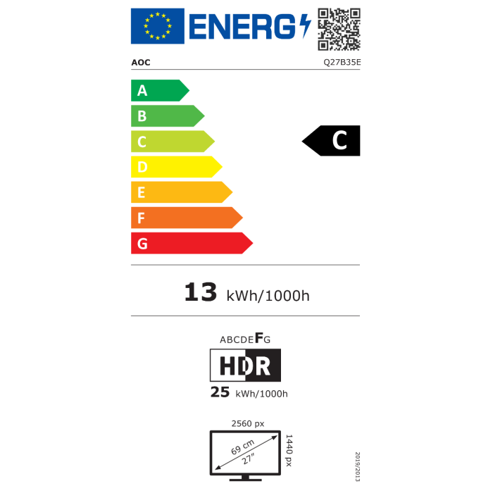 Monitor AOC Q27B35E (27", IPS, QHD, 75Hz, HDR10, Adaptive-Sync, VESA)-7
