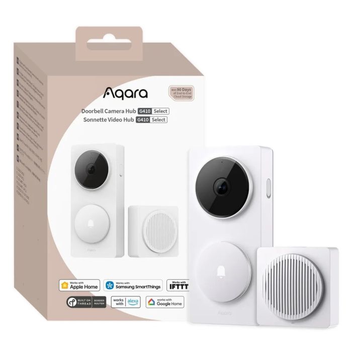 Video domofon AQARA Doorbell Camera Hub G410 (2K rezolucija, mmWave radar, Zigbee/Thread/Matter hub, HomeKit/Alexa/Google Home, baterijsko ili žično napajanje)-0