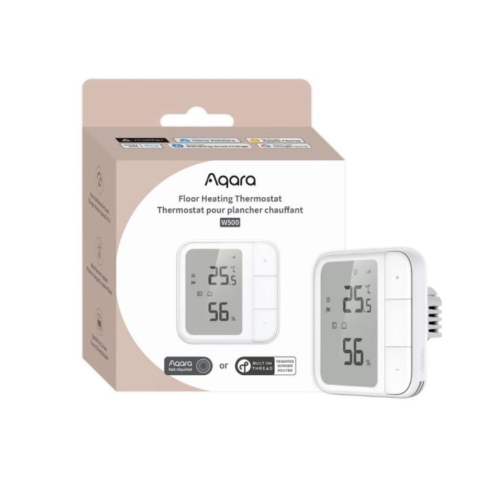 Termostat AQARA W500 (Zigbee i Thread protokoli, nadzor temperature, energijska učinkovitost, daljinski pristup, spremljanje potrošnje energije)-0