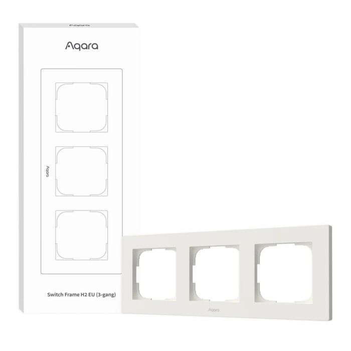 Okvir za prekidače AQARA H2, trostruki, bijeli (3-gang okvir, plastika, 86 × 228 mm, bijela boja)-0