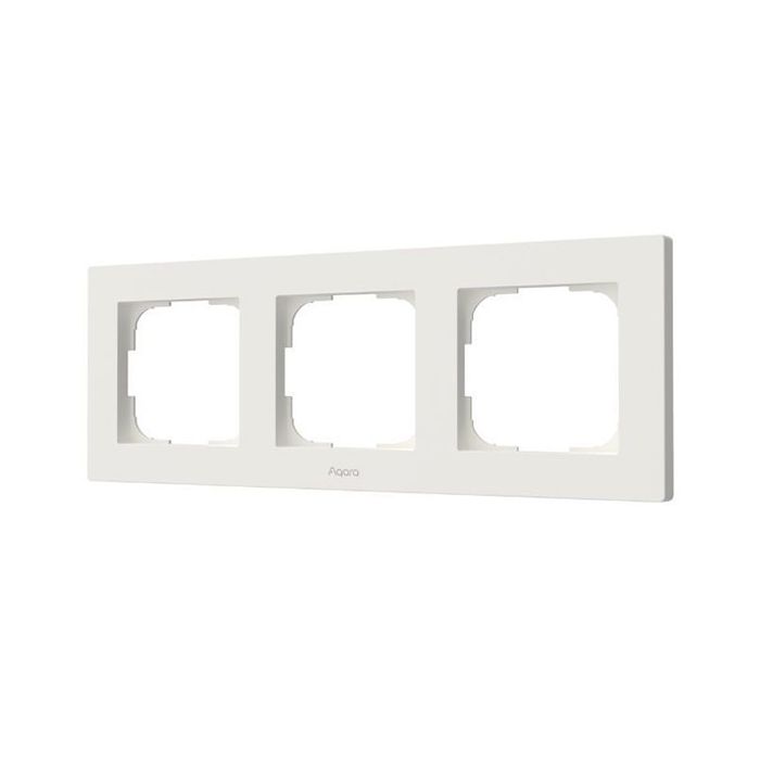 Okvir za prekidače AQARA H2, trostruki, bijeli (3-gang okvir, plastika, 86 × 228 mm, bijela boja)-1