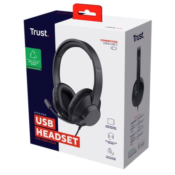 Slušalice TRUST AYDA MAX, Naglavne, USB, Black-10