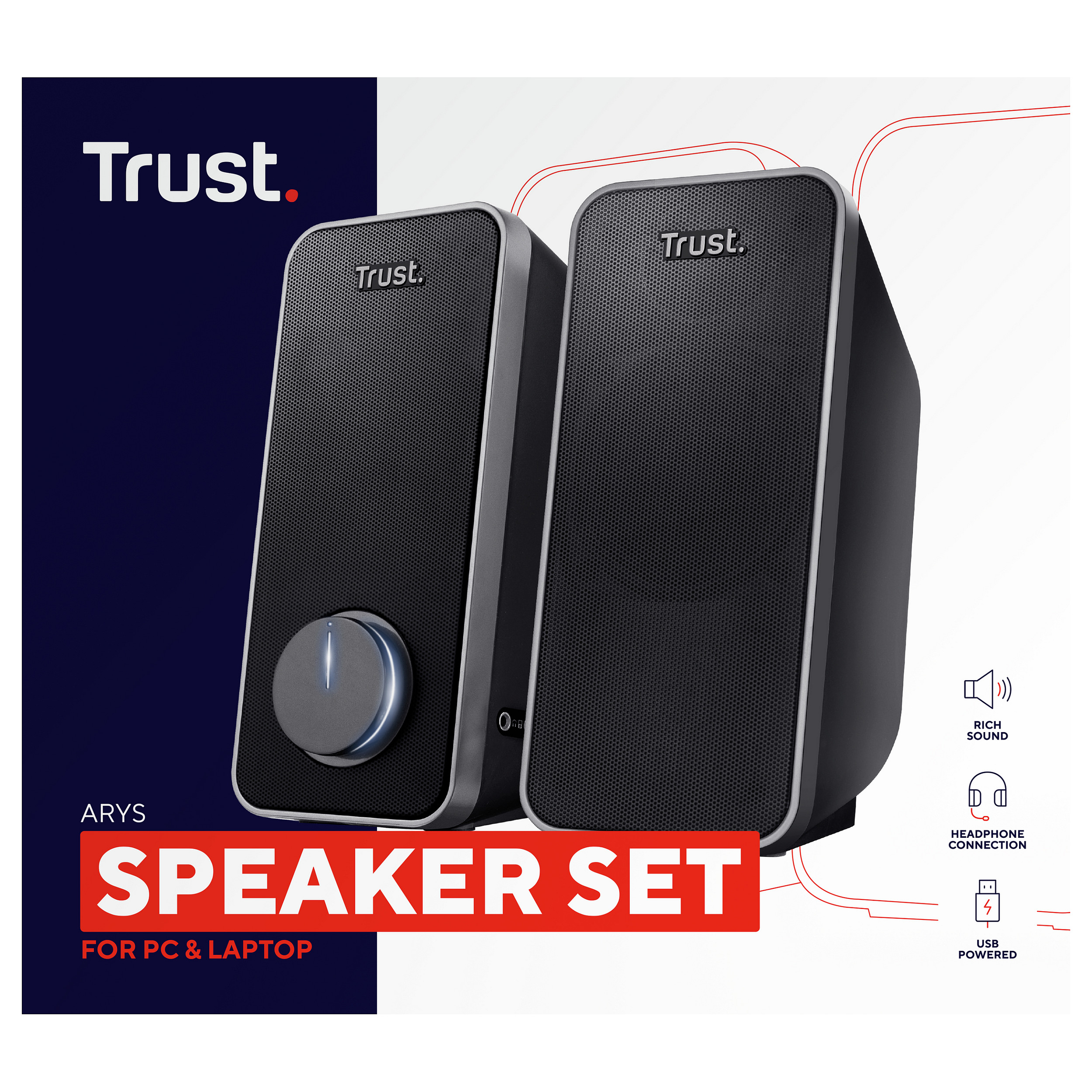 Zvučnici za PC 2.0 TRUST ARYS 28W crni (5 godina jamstva)-8