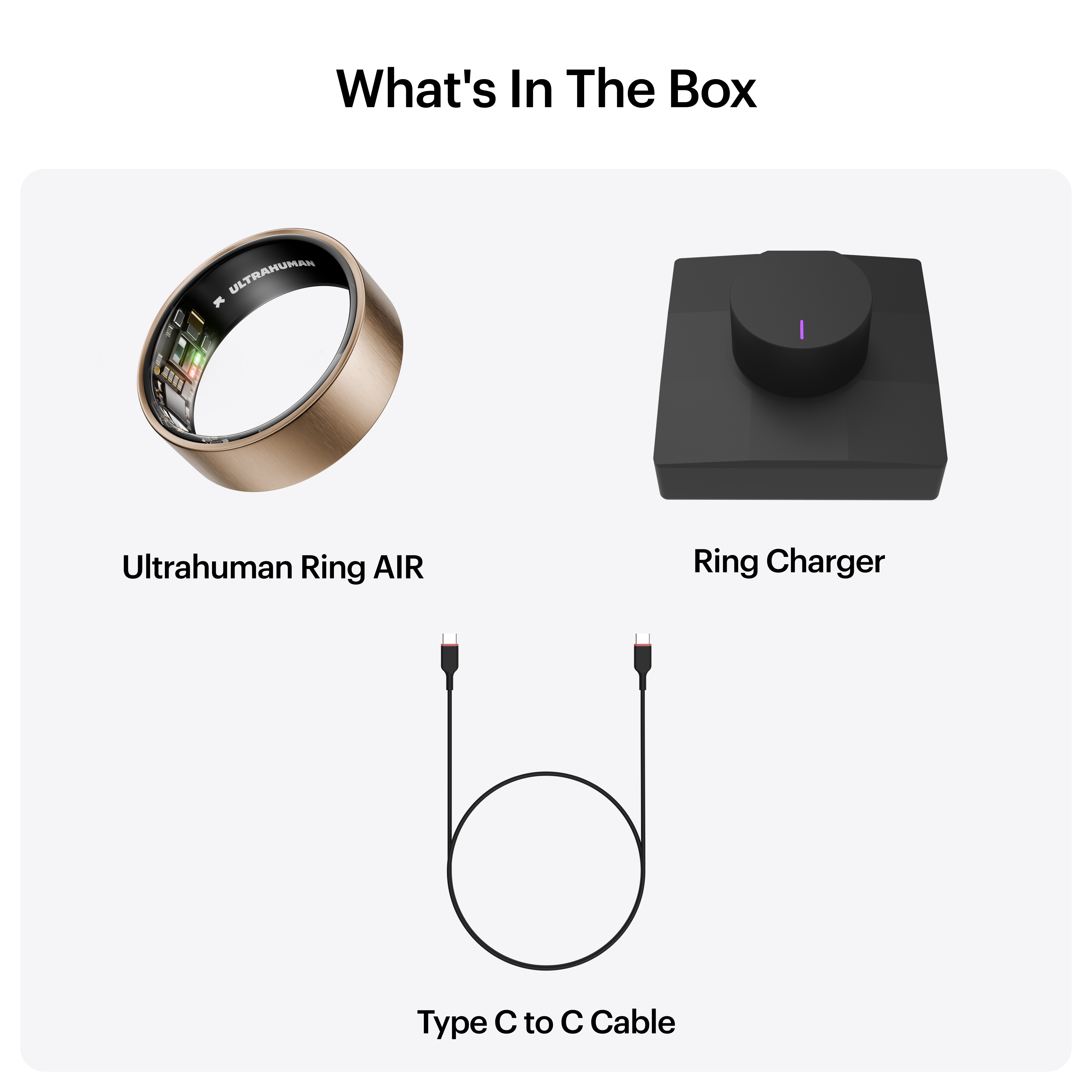 Pametni prsten ULTRAHUMAN Ultrahuman Ring Air - punjač, USB kabel / Veličina 12 - Brushed Rose Gold-5