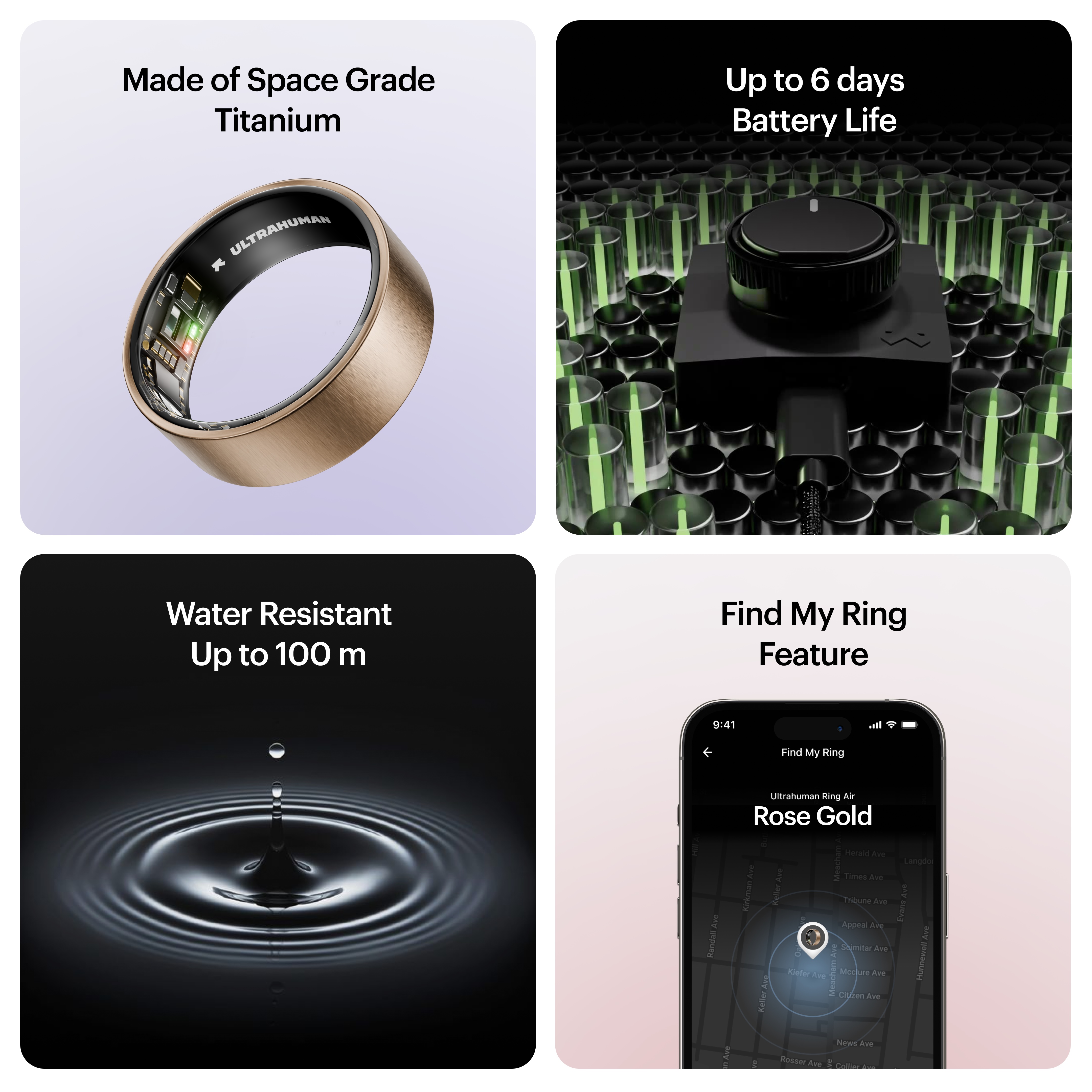 Pametni prsten ULTRAHUMAN Ultrahuman Ring Air - punjač, USB kabel / Veličina 14 - Brushed Rose Gold-6