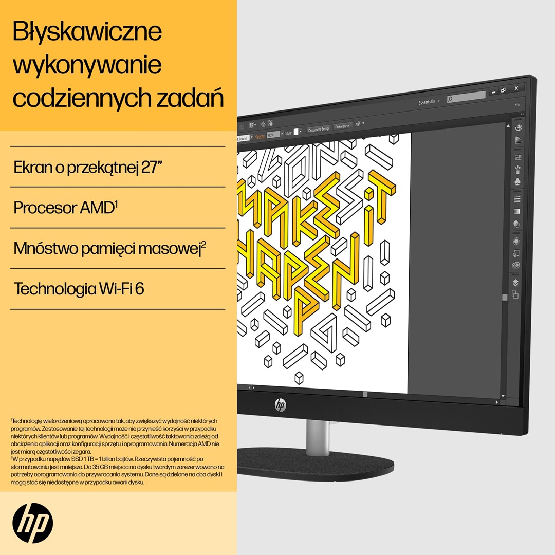 All-in-One računalo HP 27-cr0222nw (27" FHD, Ryzen 7 7730U, 16 GB, 512 GB SSD, Windows 11 Home, non-HR tipkovnica, bijela boja)-6