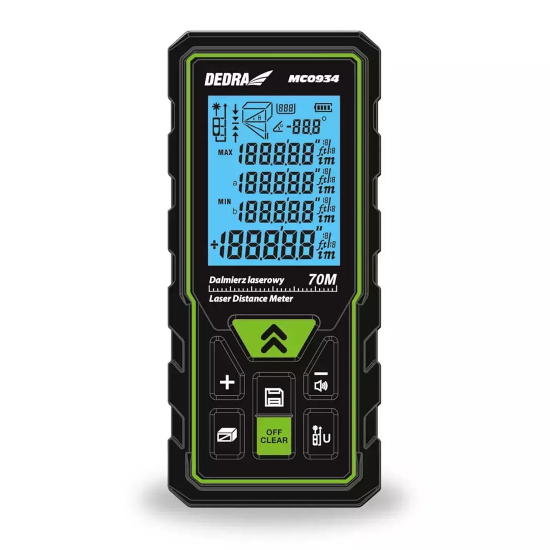 Laserski daljinomjer DEDRA MC0934 (domet 40m, točnost ±2mm)-0