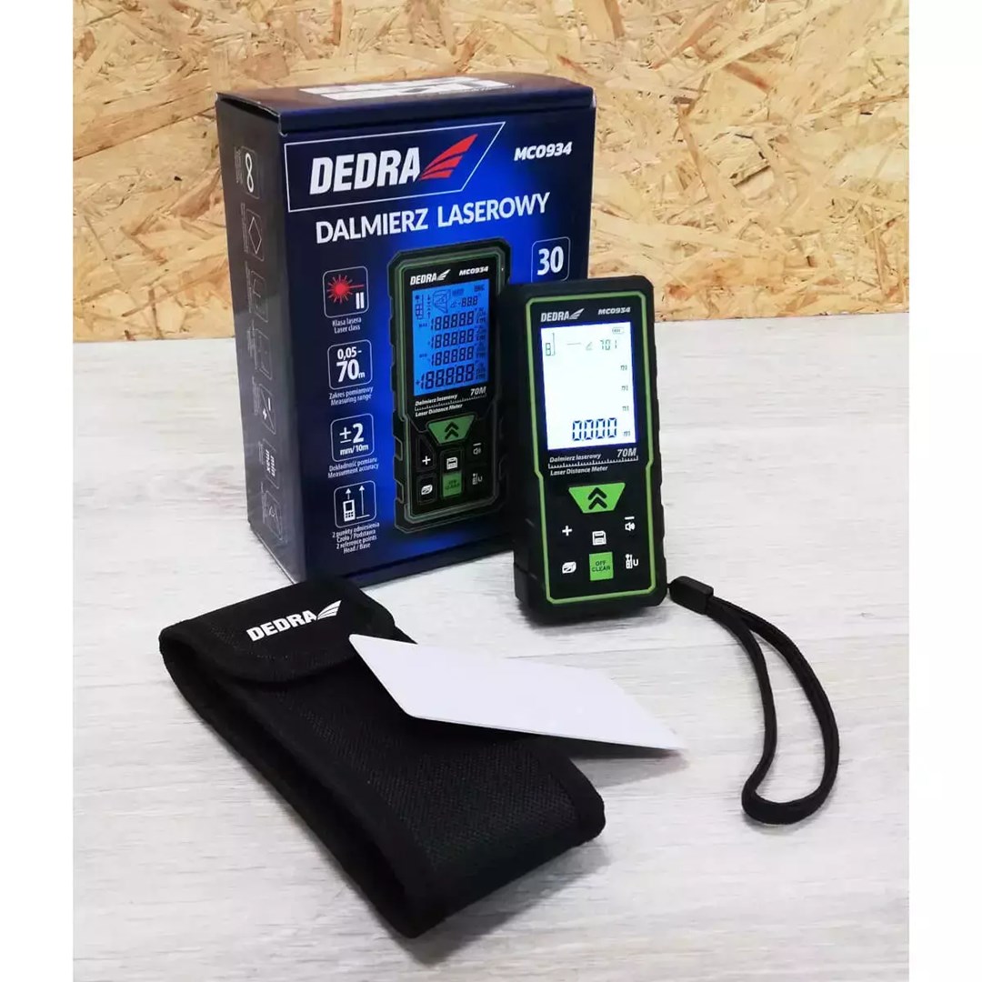 Laserski daljinomjer DEDRA MC0934 (domet 40m, točnost ±2mm)-4