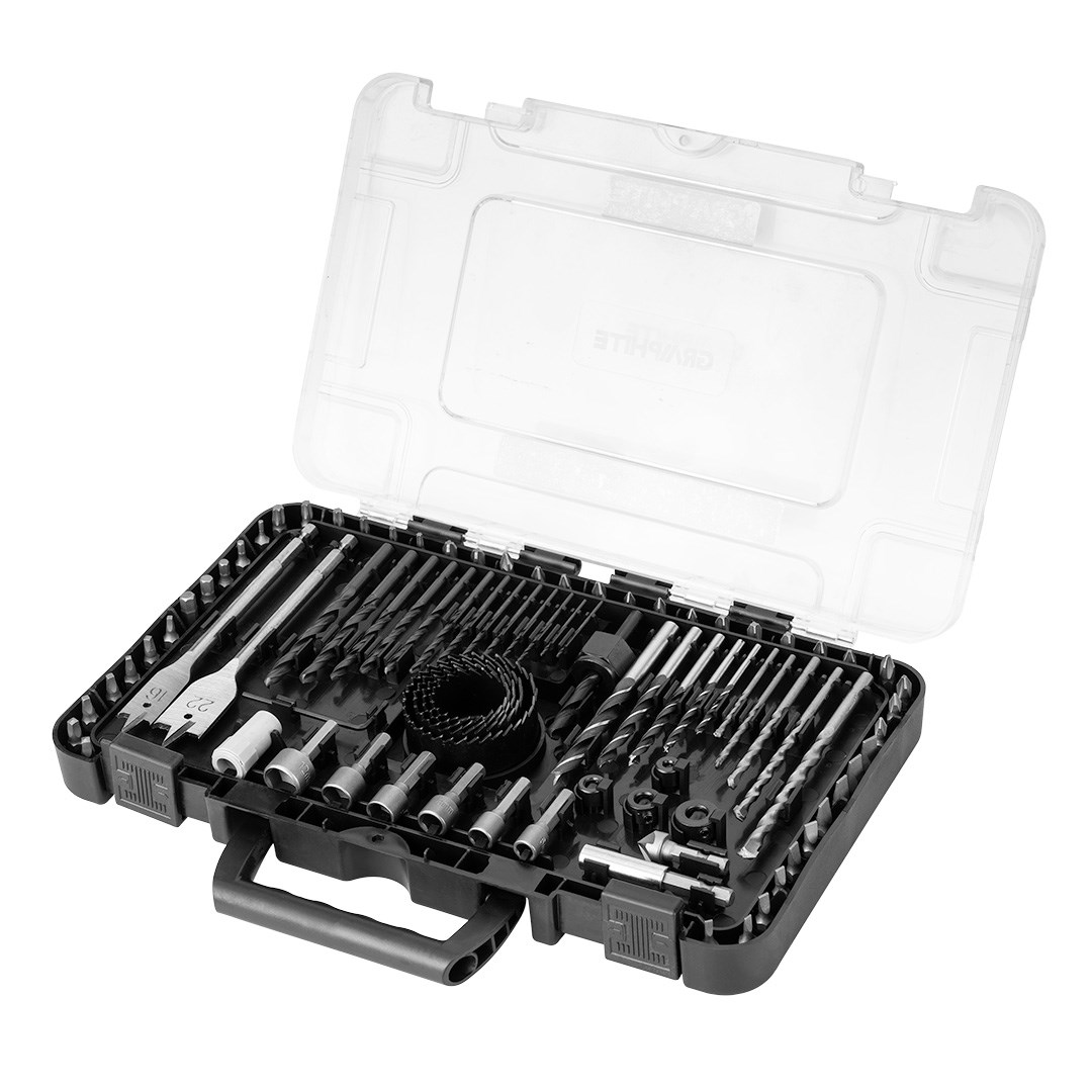 Drill bit set, sockets, 90 pcs.-0