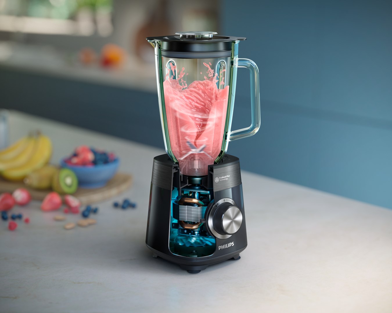 Blender PHILIPS HR3030/00 5000 Series (1000W, 2L stakleni vrč)-1