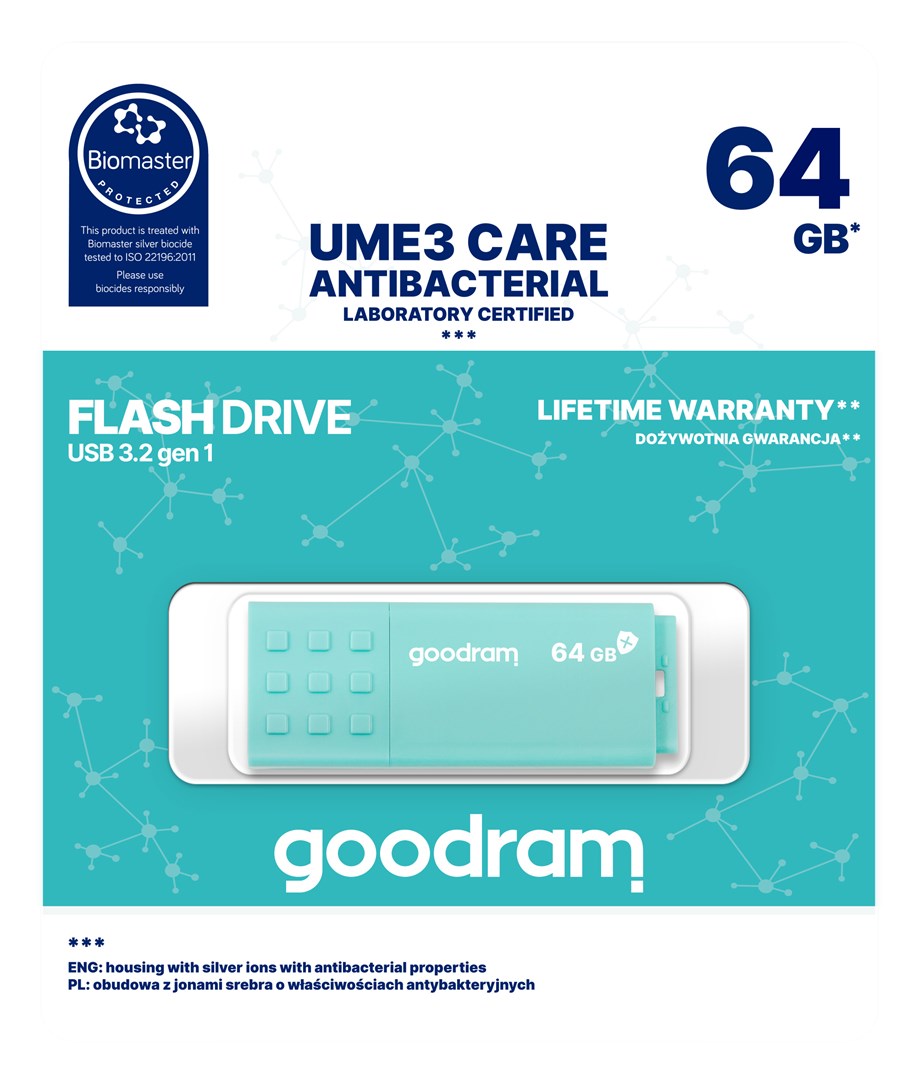 USB Flash Drive GOODRAM UME3 (64 GB, USB Type-A 3.2 Gen 1, Turquoise)-5