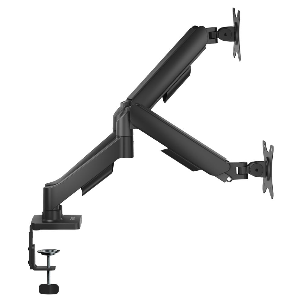Monitor mount SAVIO UM-04 (dual, za monitore 17″ – 32″, 2× 2–9 kg, s plinskom oprugom)-4