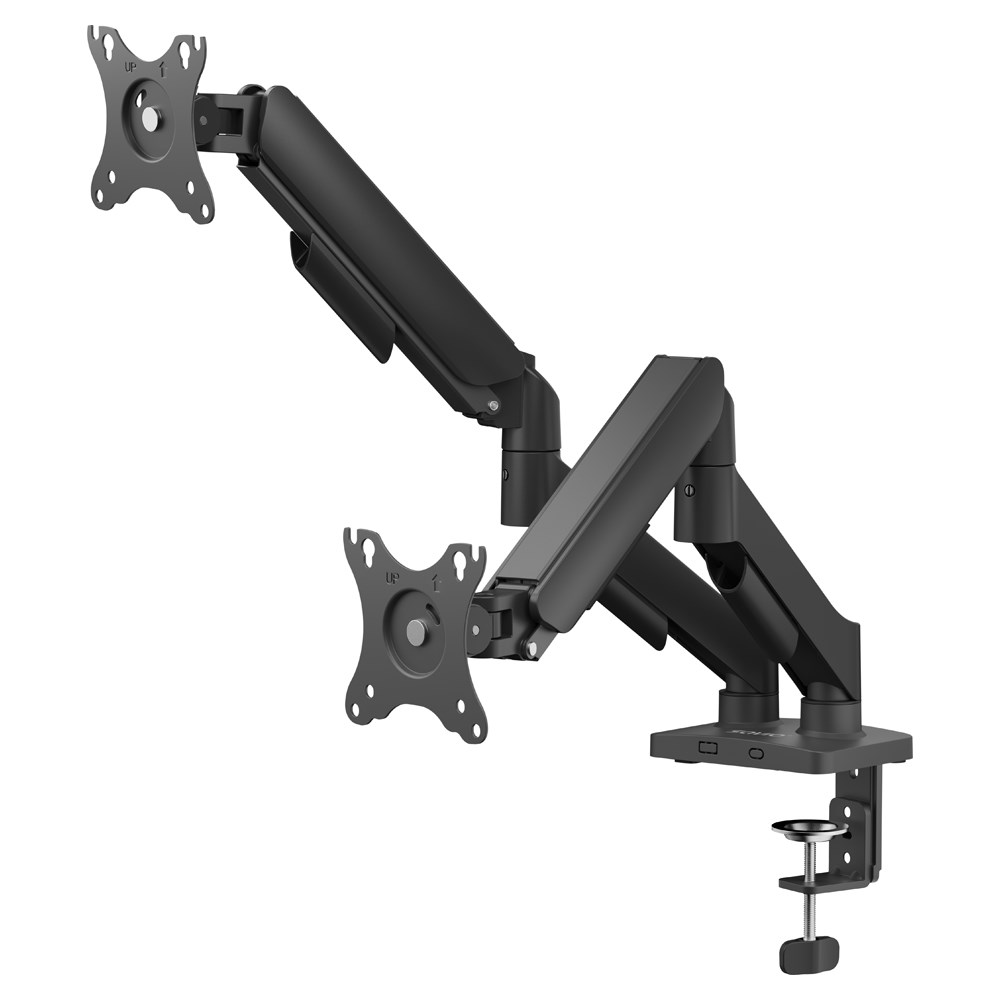 Monitor mount SAVIO UM-04 (dual, za monitore 17″ – 32″, 2× 2–9 kg, s plinskom oprugom)-0