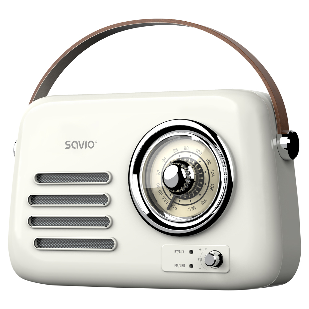 Radio SAVIO RS-02 (prijenosni, bijela boja)-3