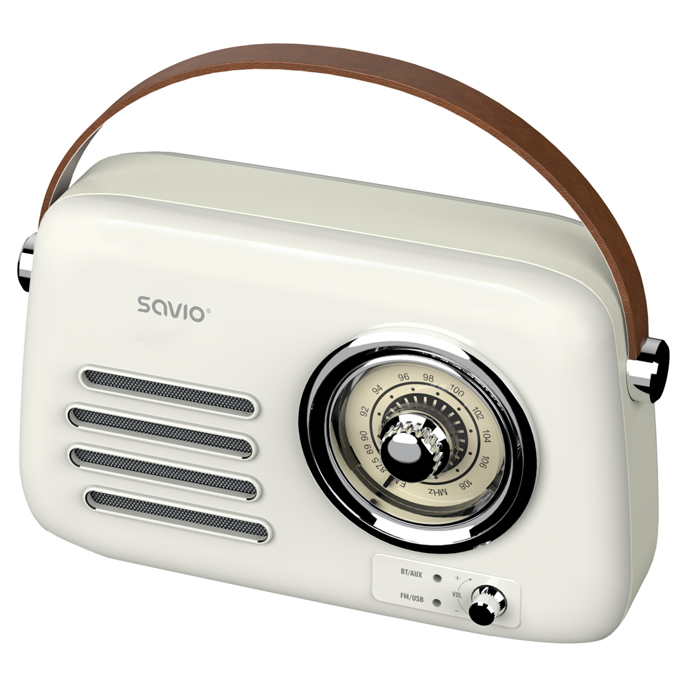 Radio SAVIO RS-02 (prijenosni, bijela boja)-1
