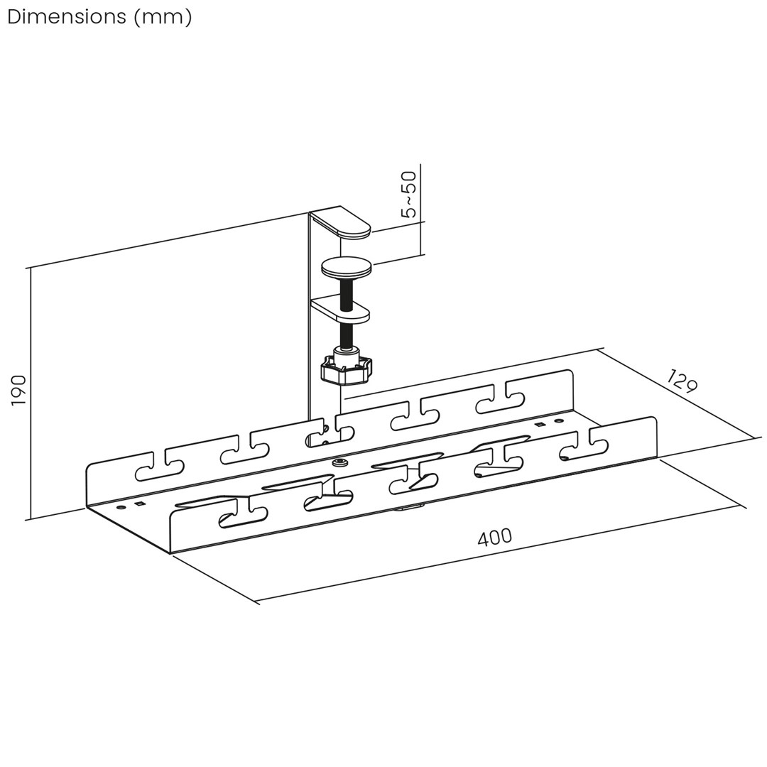Organizator kabela MACLEAN MC-105 W (ispod stola)-3