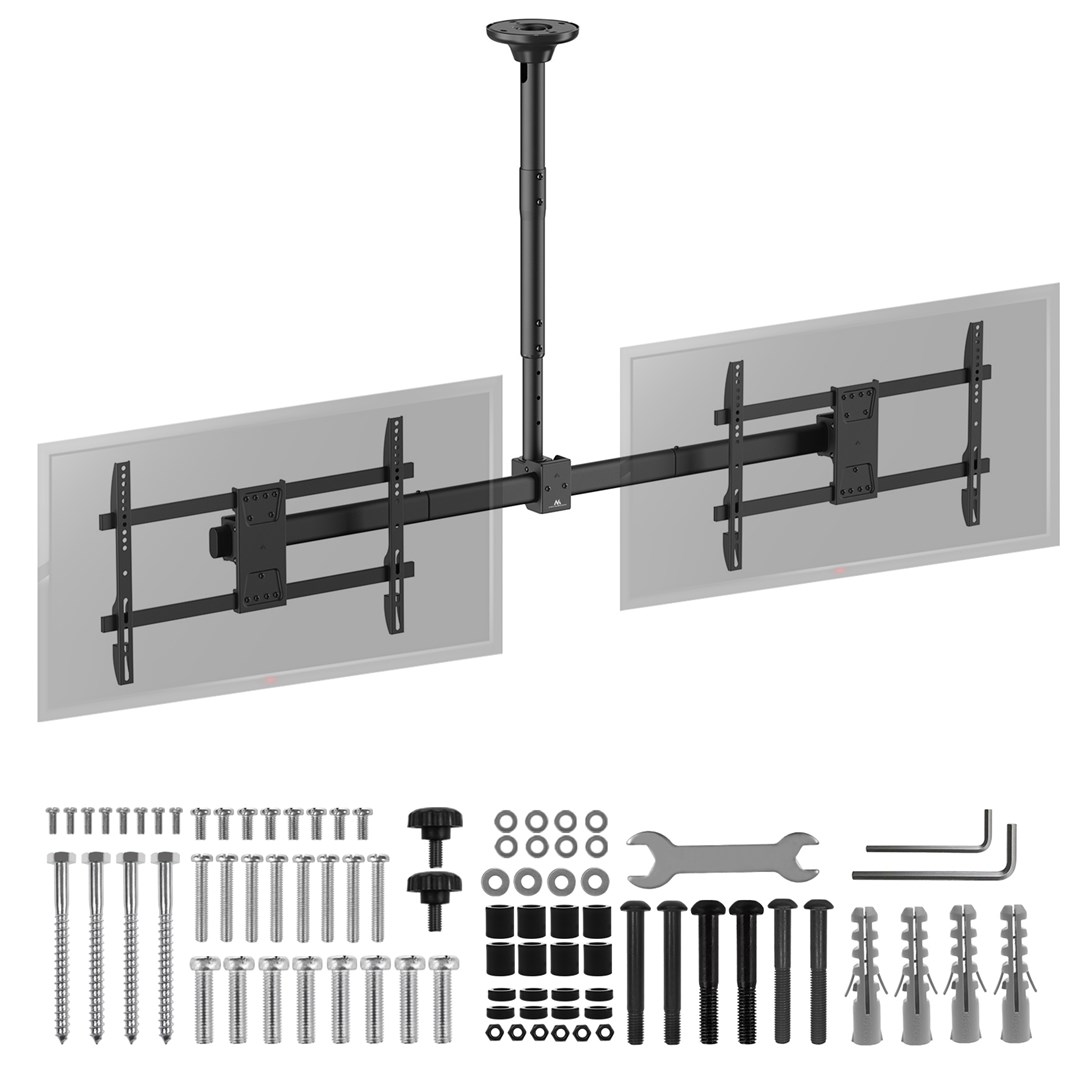 Stropni nosač za 2 TV-a MACLEAN MC-111 B (34"-60", do 2x40 kg, VESA 600x400)-0