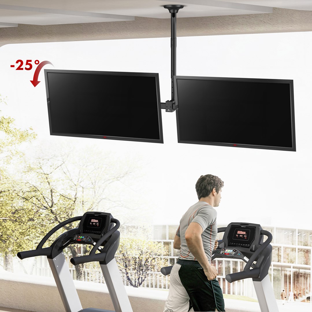 Stropni nosač za 2 TV-a MACLEAN MC-111 B (34"-60", do 2x40 kg, VESA 600x400)-9