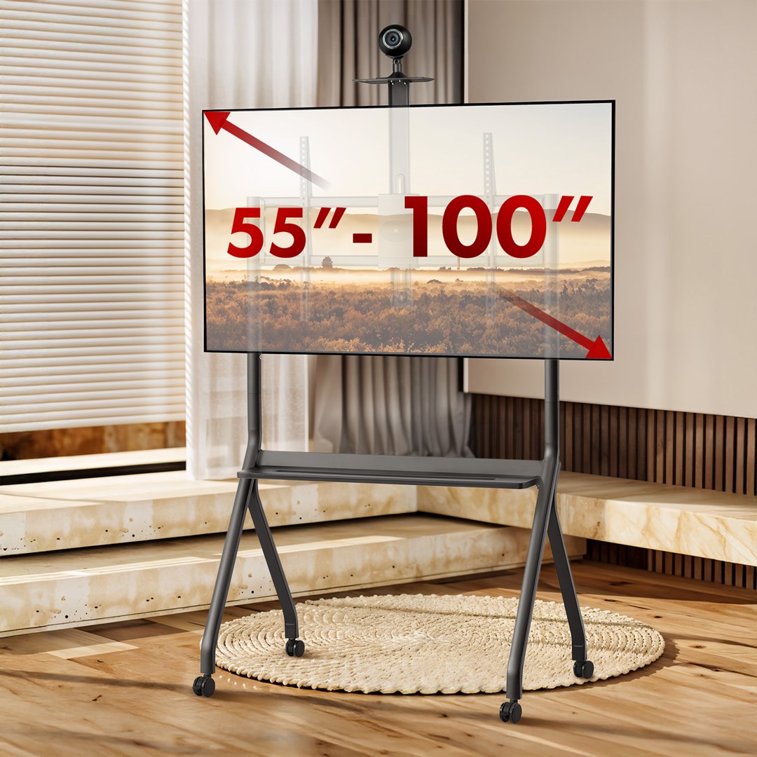 Stalak za TV MACLEAN MC-114 B (55-100", max. opterećenje 120kg, max. VESA 900x600, crna boja)-4