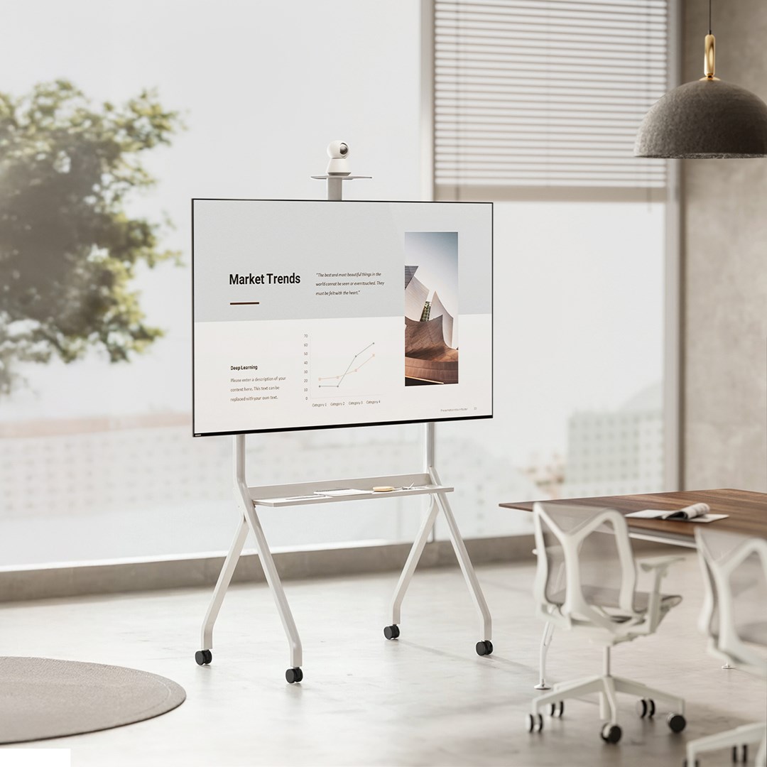 Stalak za TV MACLEAN MC-114 W 55-100" (max. opterećenje 120kg, VESA 900x600, bijela boja)-7